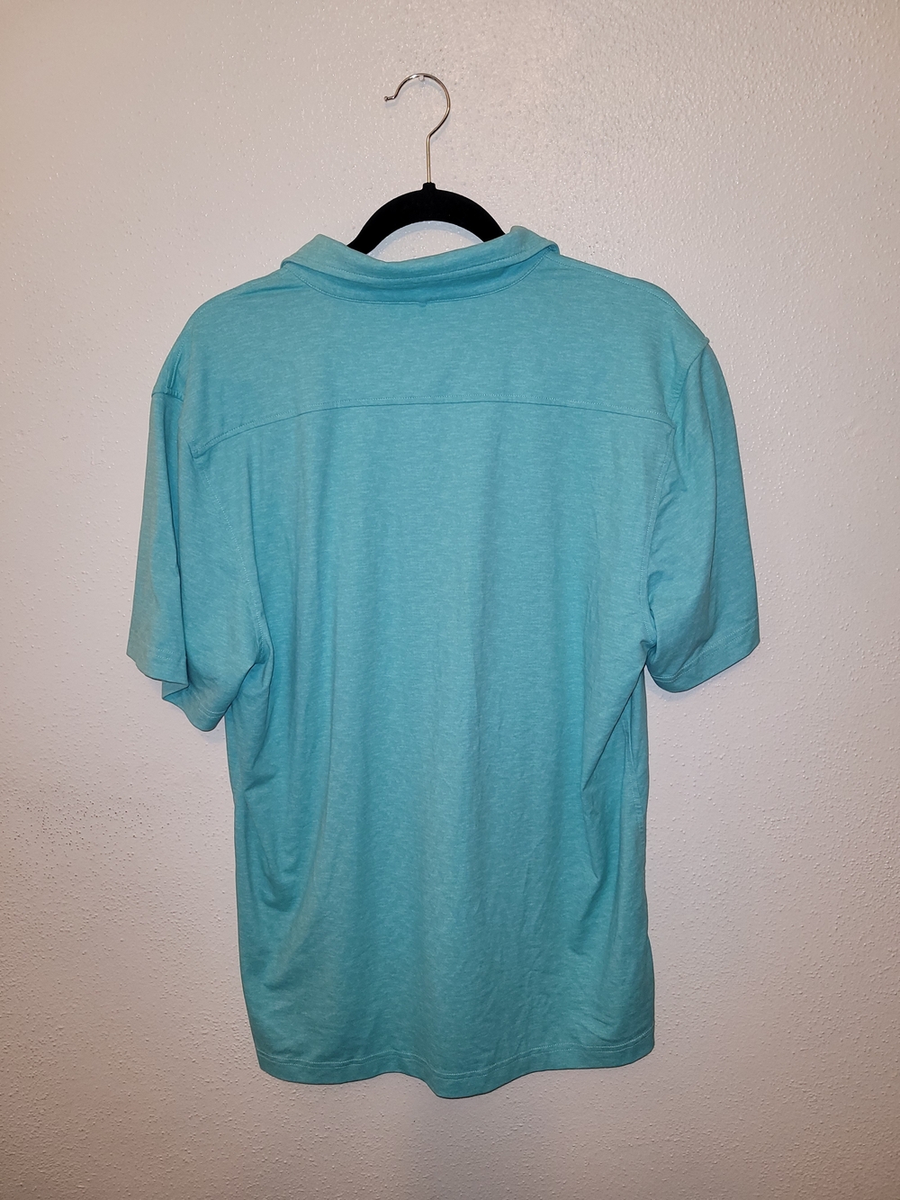 Chubbies Men’s Large Aqua Blue Performance Short Sleeve Button Up Shirt - Picture 5 of 6